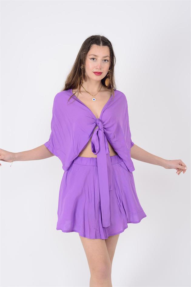 AN10714 BELİ LASTİKLİ ŞORT ETEK