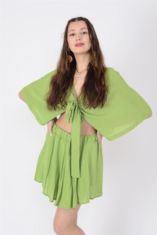 AN10714 BELİ LASTİKLİ ŞORT ETEK