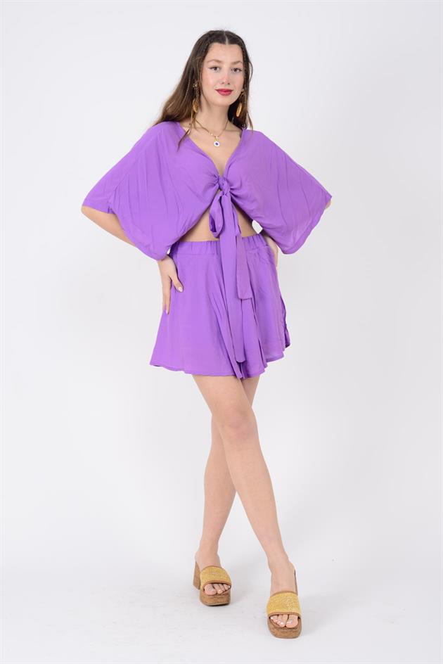 AN10714 BELİ LASTİKLİ ŞORT ETEK