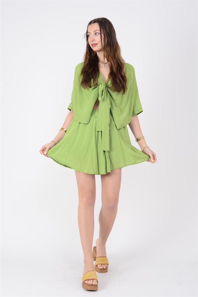 AN10714 BELİ LASTİKLİ ŞORT ETEK