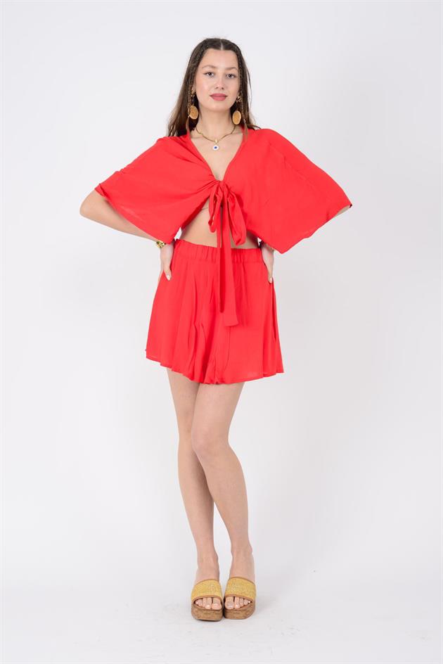 AN10714 BELİ LASTİKLİ ŞORT ETEK