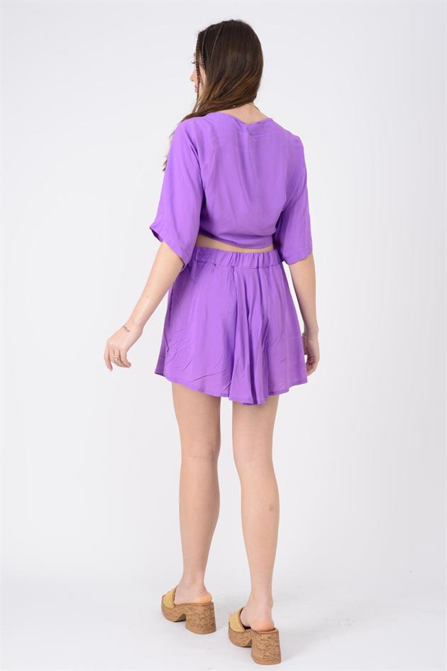 AN10714 BELİ LASTİKLİ ŞORT ETEK