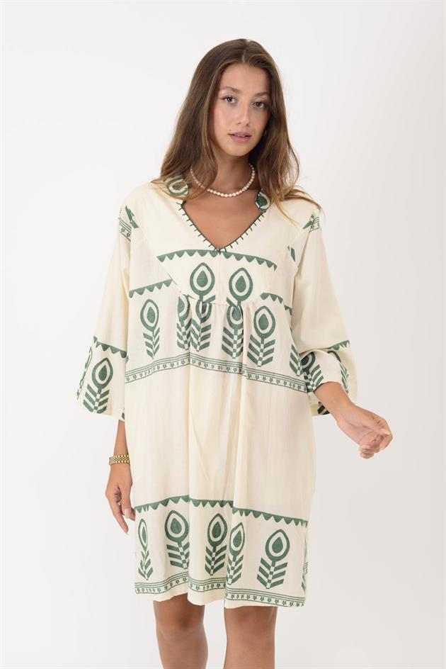 AN10716 DAMLA DESEN KISA ELBİSE