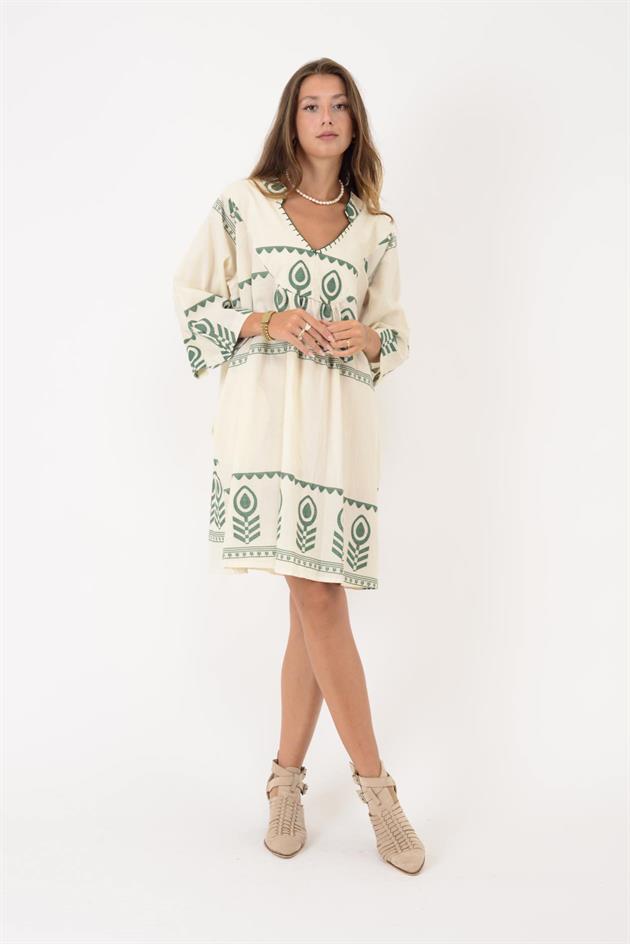 AN10716 DAMLA DESEN KISA ELBİSE