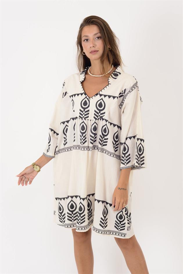 AN10716 DAMLA DESEN KISA ELBİSE