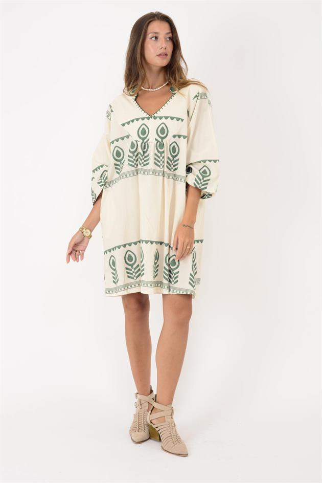 AN10716 DAMLA DESEN KISA ELBİSE