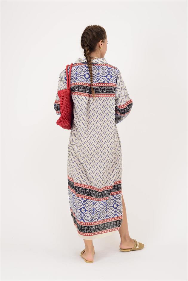 AN10732 MARIN CEP DETAYLI GÖMLEK ELBİSE