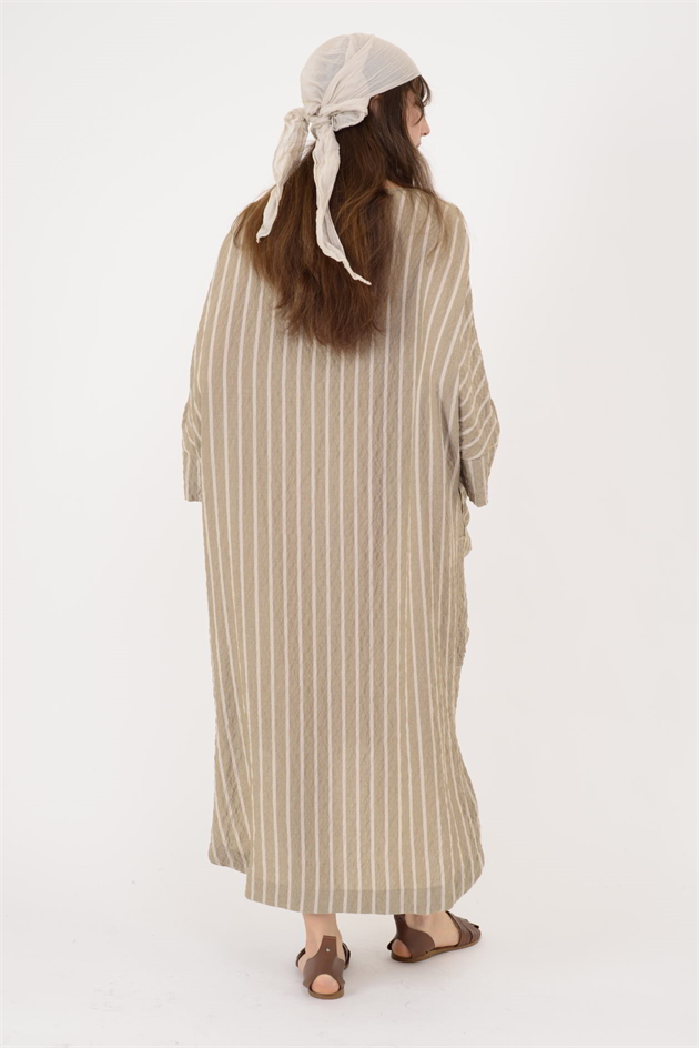 AN10745 BLUNT CEP DETAYLI GOFRE ELBİSE