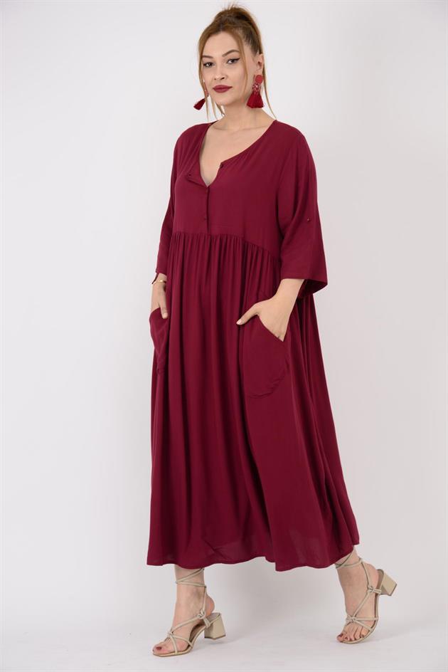 AN164 ÜÇ DÜĞMELİ ELBİSE