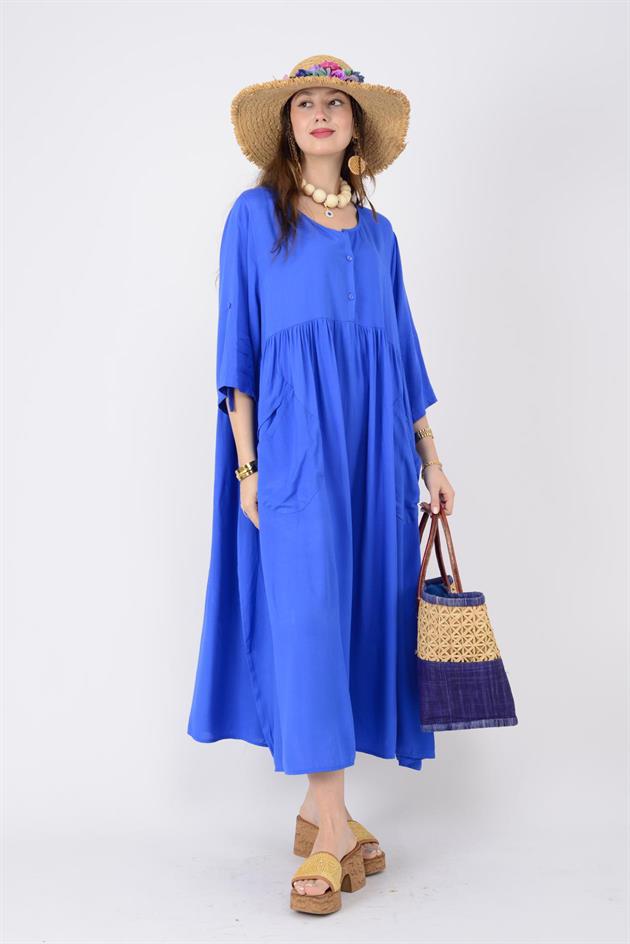 AN164 ÜÇ DÜĞMELİ ELBİSE