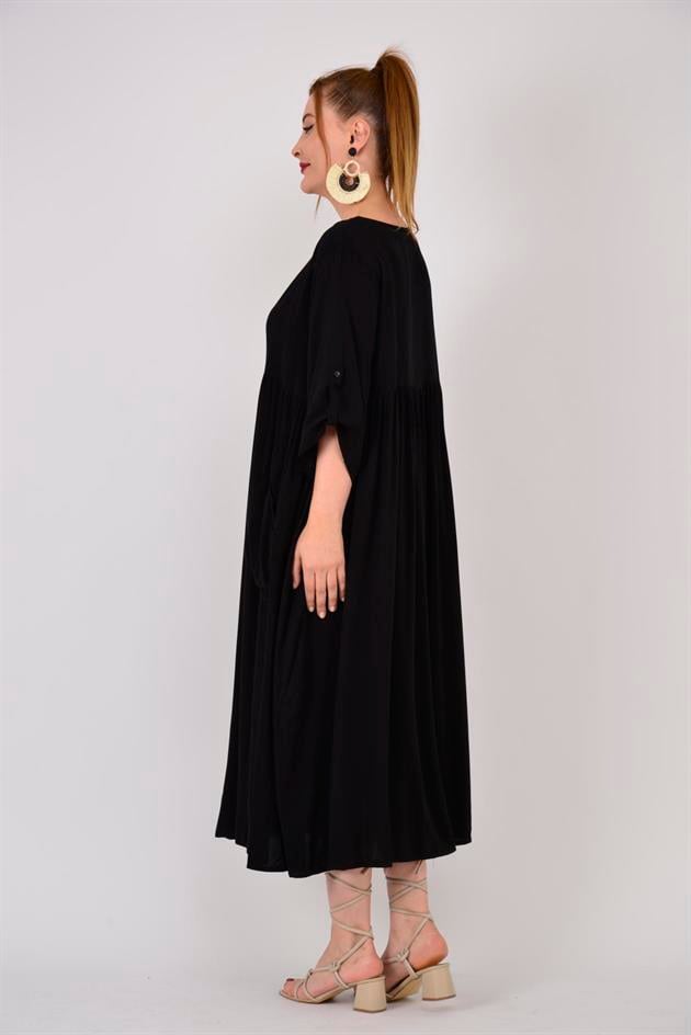 AN164 ÜÇ DÜĞMELİ ELBİSE