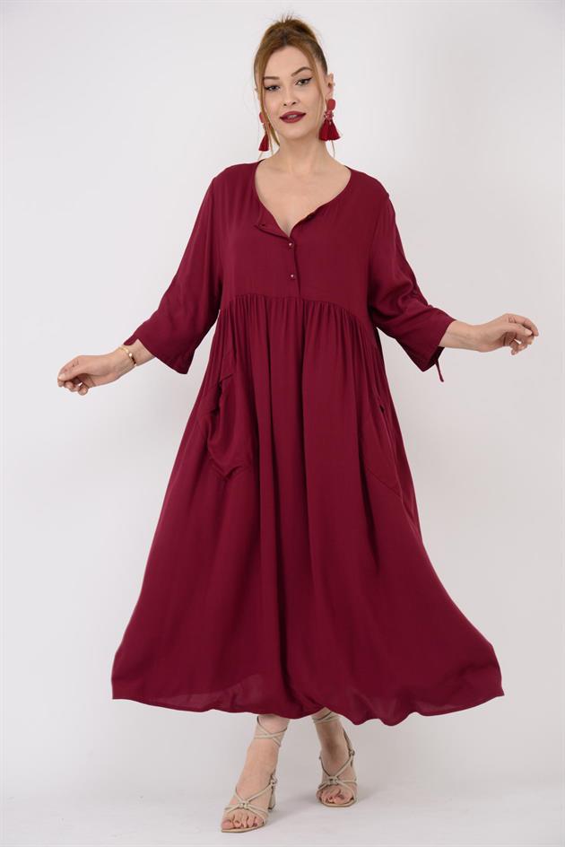 AN164 ÜÇ DÜĞMELİ ELBİSE