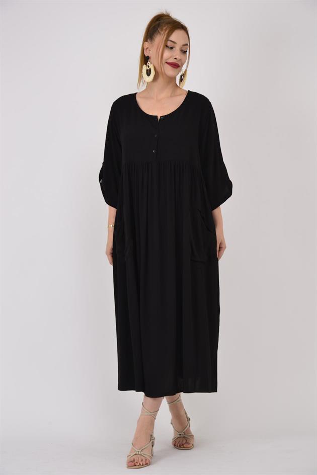 AN164 ÜÇ DÜĞMELİ ELBİSE