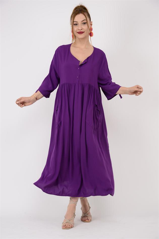 AN164 ÜÇ DÜĞMELİ ELBİSE