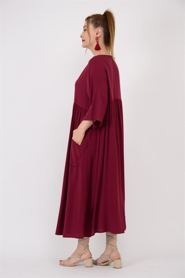 AN164 ÜÇ DÜĞMELİ ELBİSE