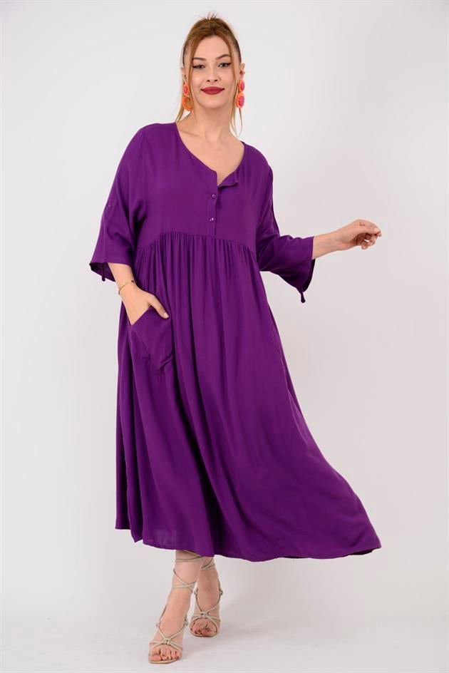 AN164 ÜÇ DÜĞMELİ ELBİSE