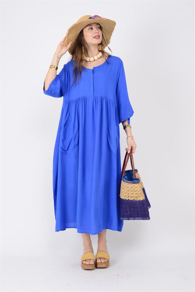 AN164 ÜÇ DÜĞMELİ ELBİSE