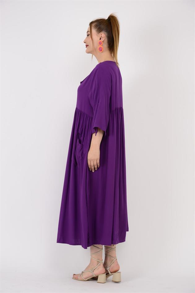 AN164 ÜÇ DÜĞMELİ ELBİSE