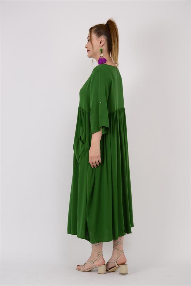 AN164 ÜÇ DÜĞMELİ ELBİSE