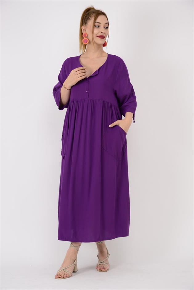 AN164 ÜÇ DÜĞMELİ ELBİSE