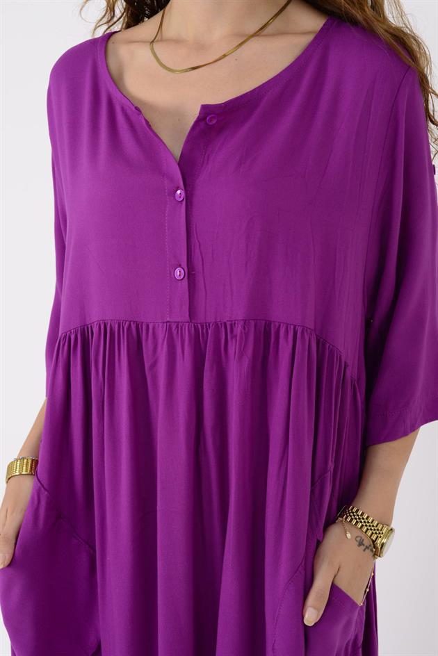 AN164 ÜÇ DÜĞMELİ ELBİSE