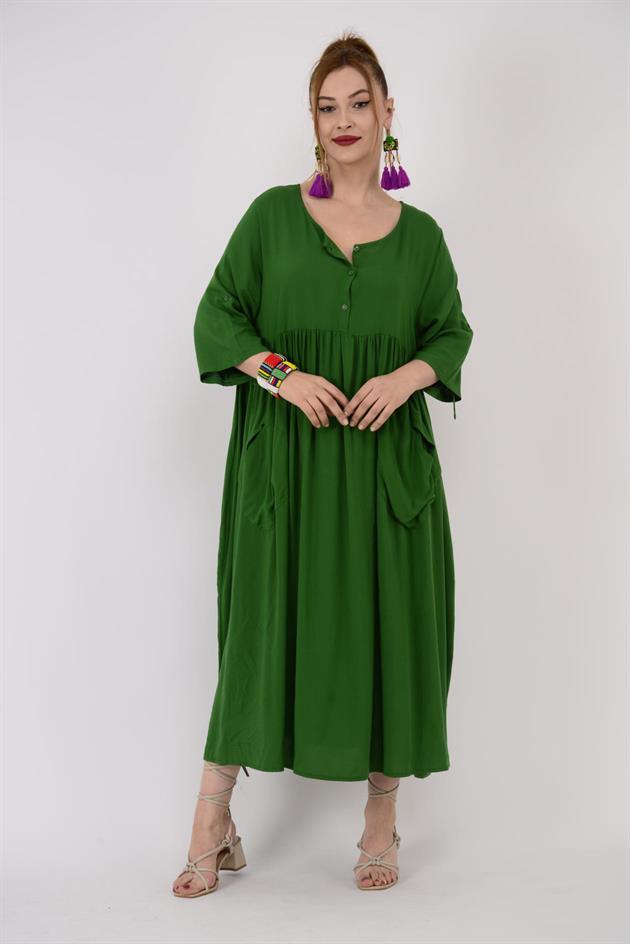 AN164 ÜÇ DÜĞMELİ ELBİSE