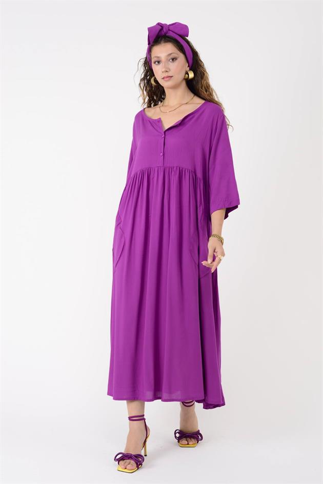 AN164 ÜÇ DÜĞMELİ ELBİSE