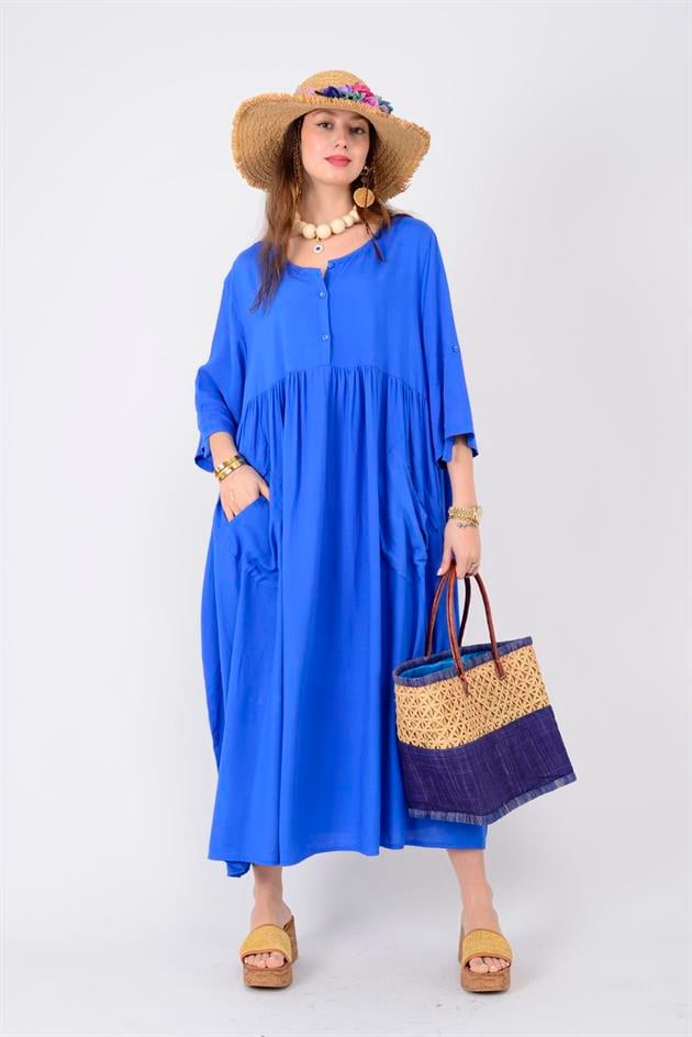 AN164 ÜÇ DÜĞMELİ ELBİSE