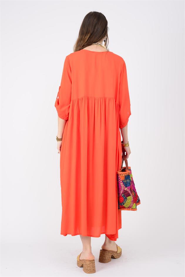 AN164 ÜÇ DÜĞMELİ ELBİSE