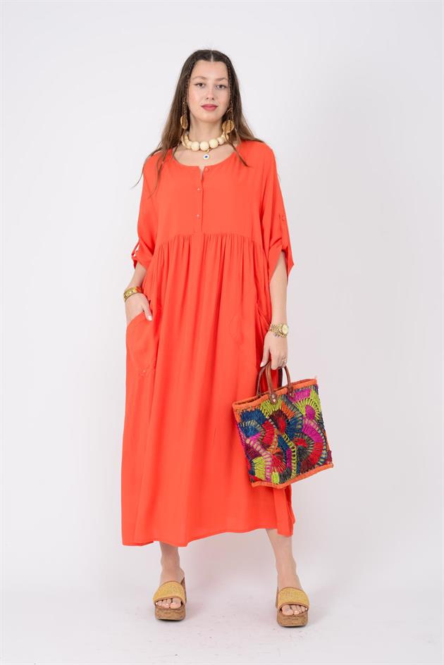 AN164 ÜÇ DÜĞMELİ ELBİSE