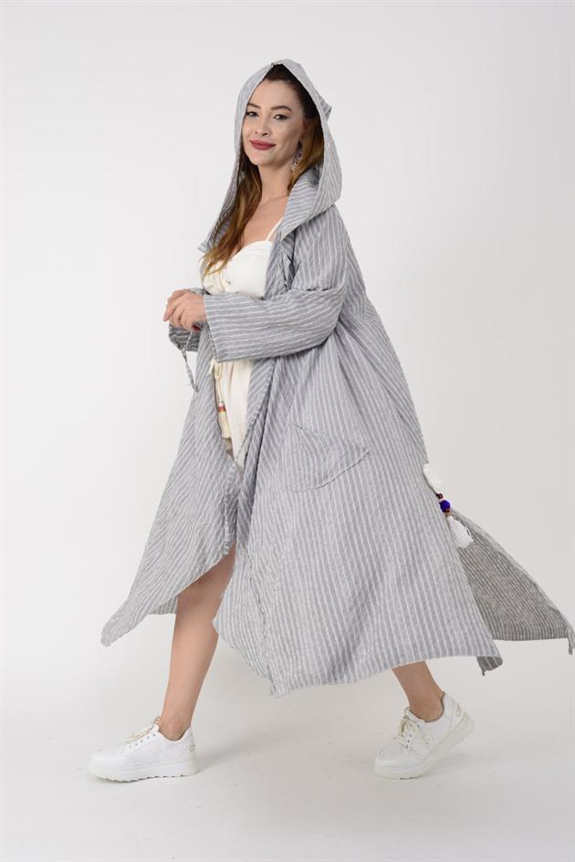 AN2104 CADI KAPÜŞONLU BOHO KAP