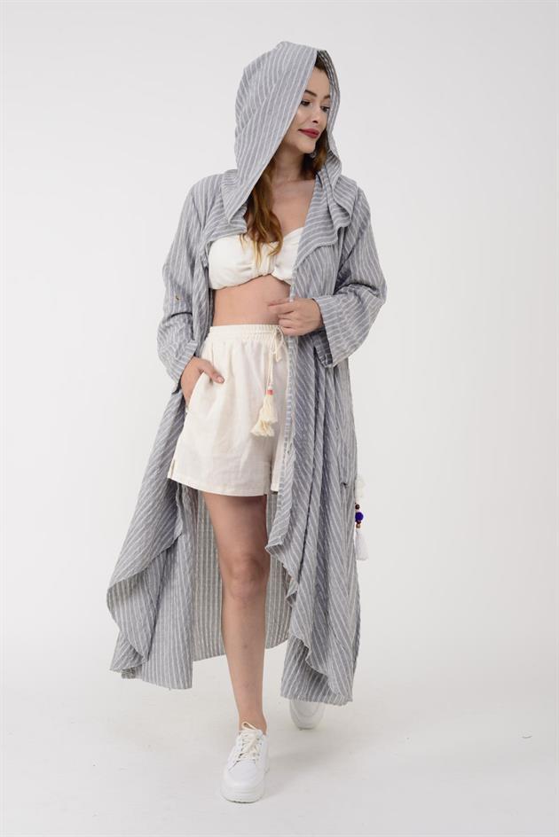 AN2104 CADI KAPÜŞONLU BOHO KAP