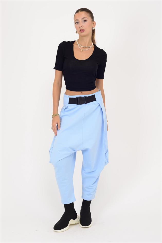 AN2150 KAJU TOKALI KEMER DETAYLI ŞALVAR