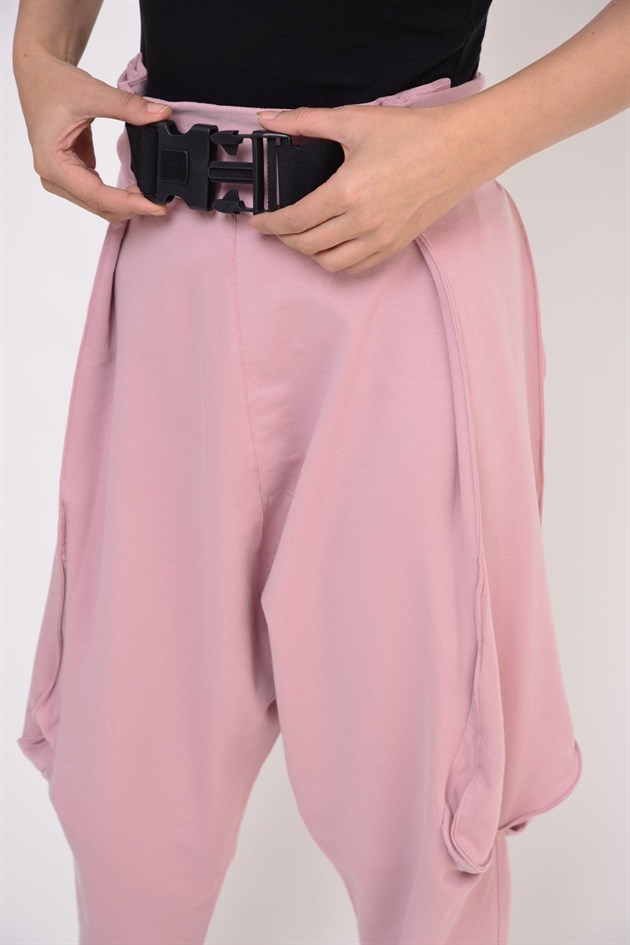 AN2150 KAJU TOKALI KEMER DETAYLI ŞALVAR