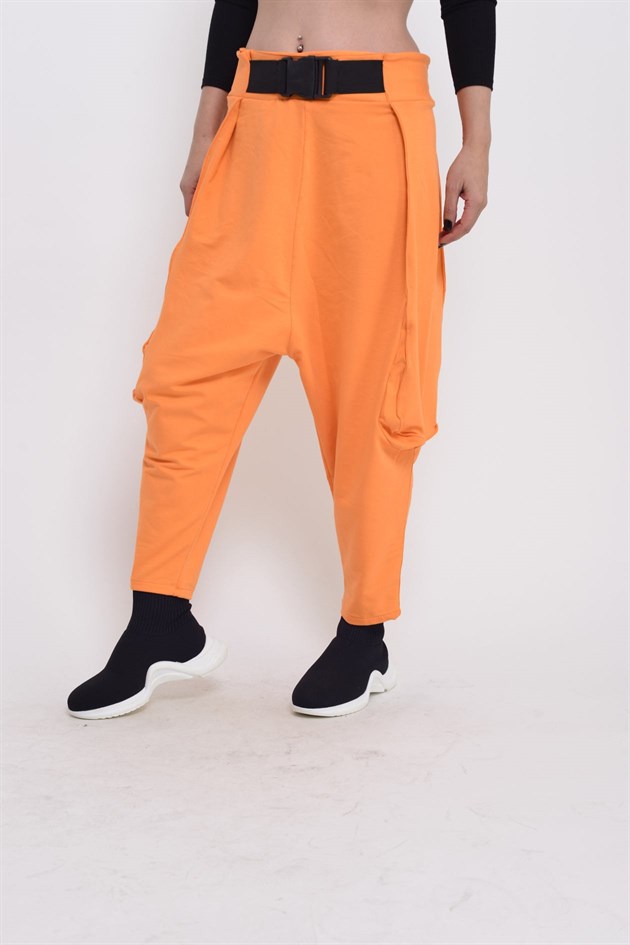 AN2150 KAJU TOKALI KEMER DETAYLI ŞALVAR