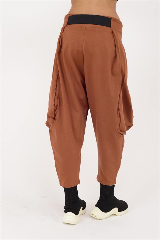 AN2150 KAJU TOKALI KEMER DETAYLI ŞALVAR