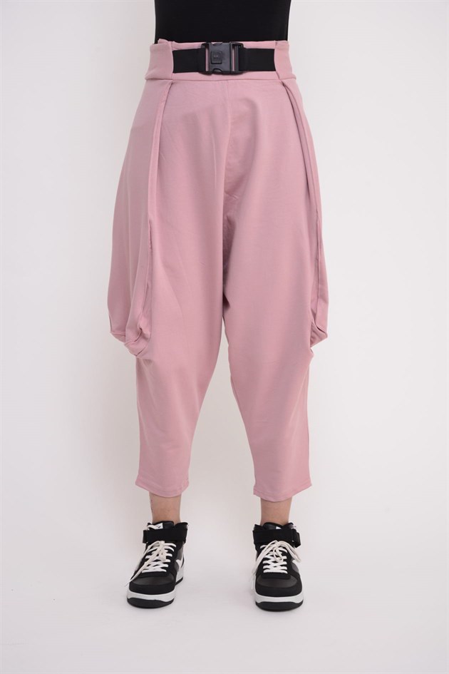 AN2150 KAJU TOKALI KEMER DETAYLI ŞALVAR