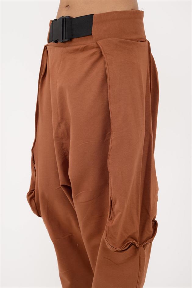 AN2150 KAJU TOKALI KEMER DETAYLI ŞALVAR