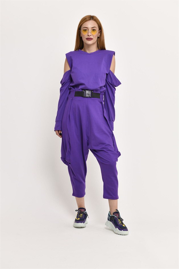 AN2150 KAJU TOKALI KEMER DETAYLI ŞALVAR