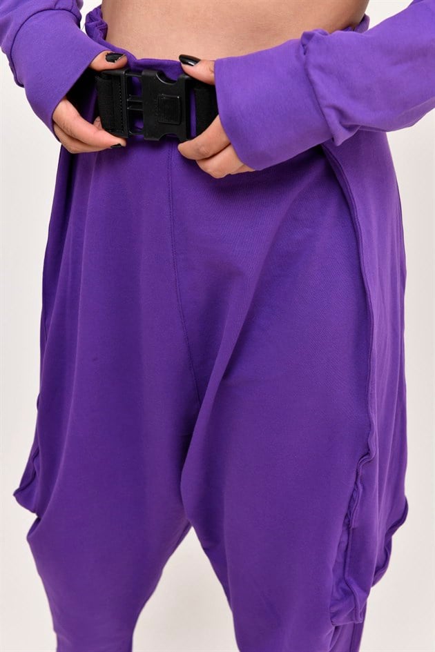 AN2150 KAJU TOKALI KEMER DETAYLI ŞALVAR