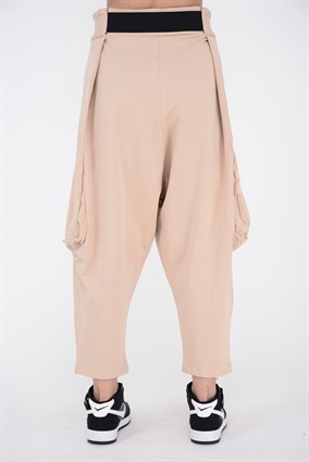 AN2150 KAJU TOKALI KEMER DETAYLI ŞALVAR