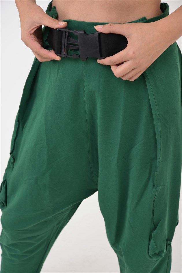 AN2150 KAJU TOKALI KEMER DETAYLI ŞALVAR