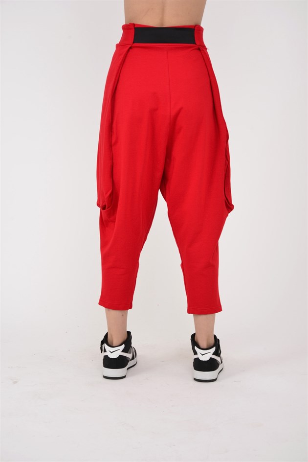 AN2150 KAJU TOKALI KEMER DETAYLI ŞALVAR