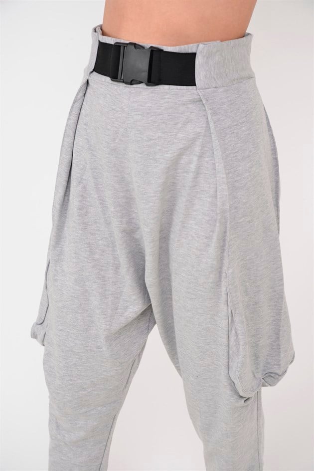 AN2150 KAJU TOKALI KEMER DETAYLI ŞALVAR