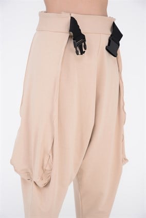 AN2150 KAJU TOKALI KEMER DETAYLI ŞALVAR