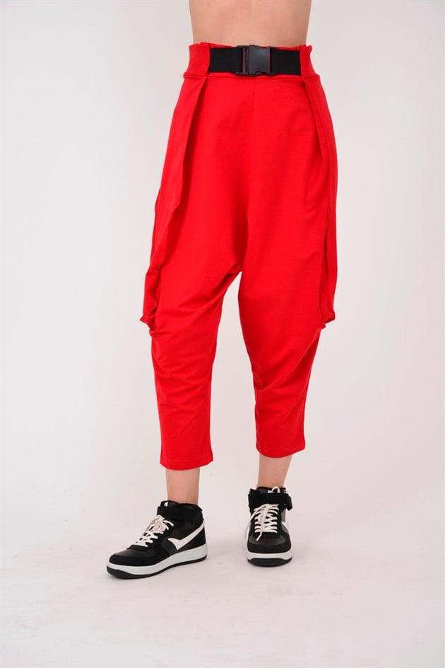 AN2150 KAJU TOKALI KEMER DETAYLI ŞALVAR