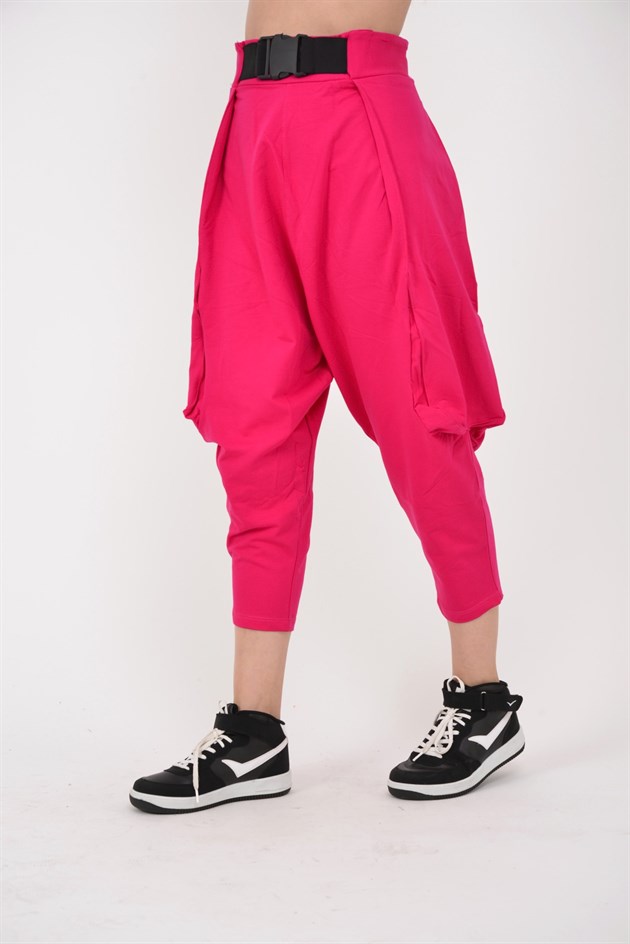 AN2150 KAJU TOKALI KEMER DETAYLI ŞALVAR