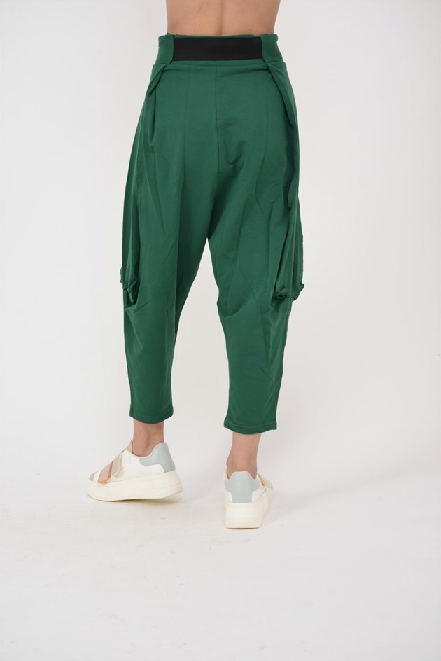 AN2150 KAJU TOKALI KEMER DETAYLI ŞALVAR