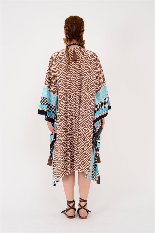 AN4012 MARIN GEOMETRİK DESEN PANÇO