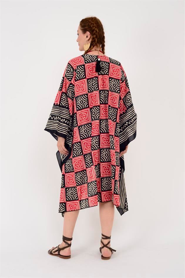 AN4012 MARIN GEOMETRİK DESEN PANÇO